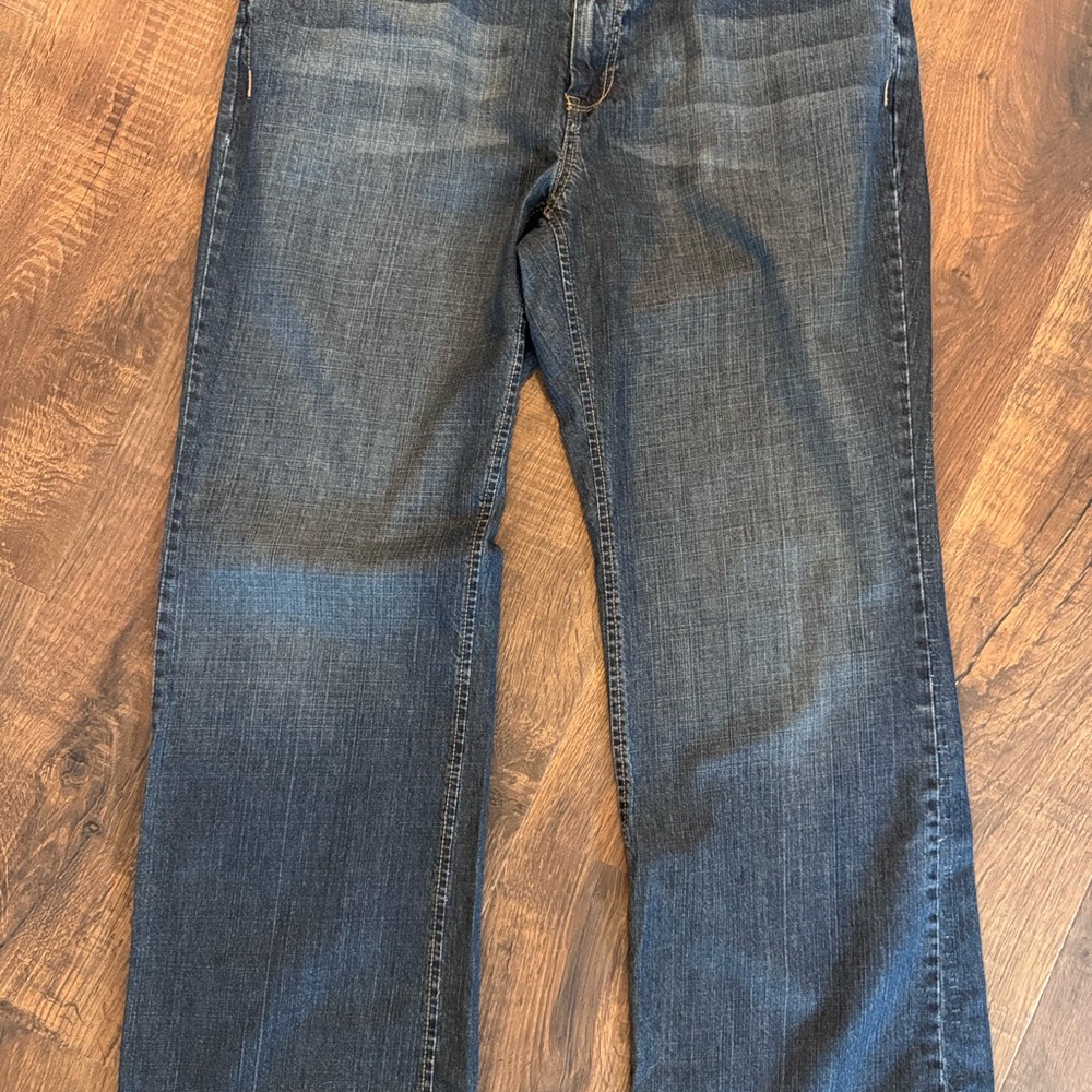 Eddie Bauer Dark Blue Lightweight Curvy Denim Trouser